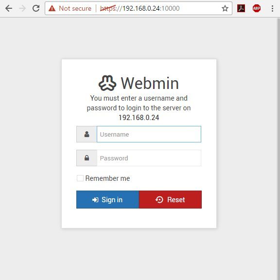 webmin-login